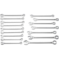 Wright Tool & Forge - 16 Pc, 1-5/16 - 2-1/2", 12-Point Combination Wrench Set - Exact Tool & Supply
