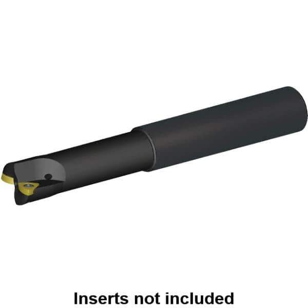 Kennametal - 25mm Cut Diam, 0.04" Max Depth, 25mm Shank Diam, Cylindrical Shank Indexable High-Feed Helical End Mill - Screw Holding Method, WP..0302.. Insert, Through Coolant - Exact Tool & Supply