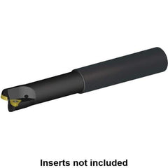 Kennametal - 3/4" Cut Diam, 0.04" Max Depth, 3/4" Shank Diam, Cylindrical Shank Indexable High-Feed Helical End Mill - Screw Holding Method, WP..0302.. Insert, KF Toolholder, Through Coolant - Exact Tool & Supply