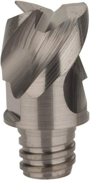 Iscar - MM EA Grade IC08 Carbide End Milling Tip Insert - Uncoated, 3 Flutes, 12.7mm Cutting Diam, 8mm Depth of Cut, 16.5mm Extension, 3/32" Cnr Rad, 45° Helix - Exact Tool & Supply