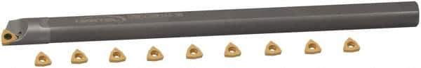 Hertel - 0.54" Min Diam Smallest Bar, 0.54" Min Diam Largest Bar, Carbide Indexable Boring Bar Set - TP.. Insert, HBBQ Toolholder, 1-7/8" Max Bore Depth, Through Coolant - Exact Tool & Supply