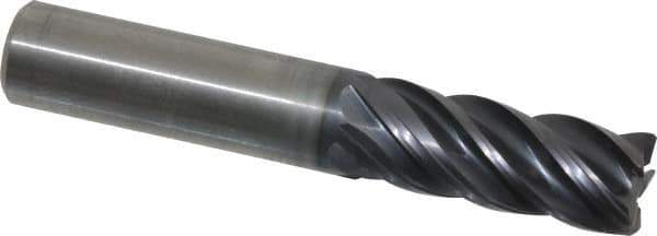 Kennametal - 1/2", 5 Flute, Solid Carbide, 0.03" Corner Radius End Mill - 3" OAL, 1-1/4" LOC - Exact Tool & Supply