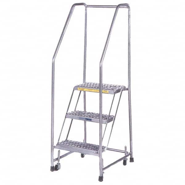 Ballymore - Rolling & Wall Mounted Ladders & Platforms Type: Rolling Style: Spring Loaded Rolling Safety Ladder - Exact Tool & Supply