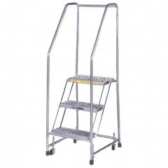 Ballymore - Rolling & Wall Mounted Ladders & Platforms Type: Rolling Style: Spring Loaded Rolling Safety Ladder - Exact Tool & Supply
