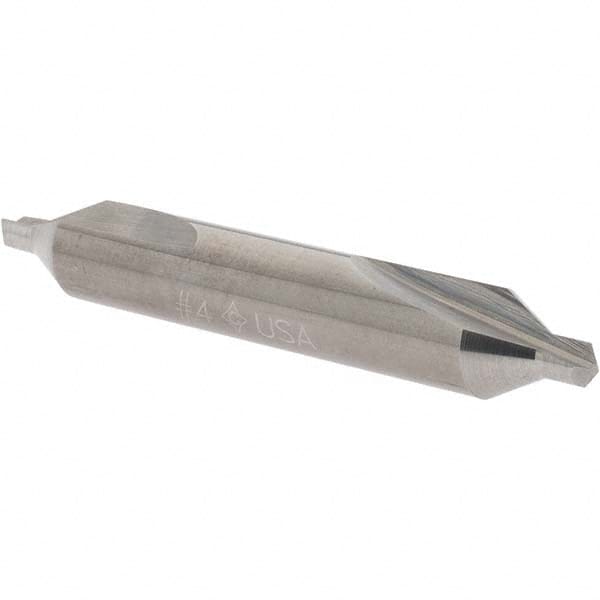 Cleveland - #4 Plain Cut 60° Incl Angle Solid Carbide Combo Drill & Countersink - Exact Tool & Supply