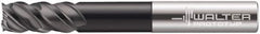 Walter-Prototyp - 1/2", 1" LOC, 1/2" Shank Diam, 5" OAL, 4 Flute, Solid Carbide Square End Mill - Single End, TiAlN Finish, Helical Flute, Centercutting, Right Hand Cut, Right Hand Flute - Exact Tool & Supply