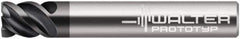Walter-Prototyp - 8mm, 4 Flute, Single End, Solid Carbide, 0.006" Corner Radius End Mill - 2" OAL, 50° Helix, Right Hand Flute, 8mm LOC, Right Hand Cut, - Exact Tool & Supply