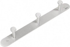 Safco - 3 Hooks, 18" Long x 2-3/4" Deep, Metal Wall/Door Hat/Coat Hook - 2" High - Exact Tool & Supply