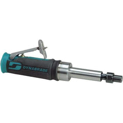 Dynabrade - 1/4" Collet, Straight Handle, Air Extended Length Die Grinder - 25,000 RPM, Front Exhaust, 20 CFM, 0.4 hp, 90 psi, 1/4" Inlet - Exact Tool & Supply