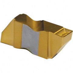 Tool-Flo - 2FLG P Grade AC3R, 3mm Cutting Width Carbide Grooving Insert - 2.79mm Max Depth of Cut, Right Hand, 0.005 to 0.01" Corner Radius, TiAlN Finish - Exact Tool & Supply