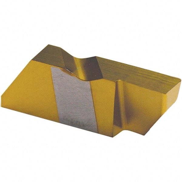 Tool-Flo - 3125FLFD Grade AC3R, 3.18mm Cutting Width Carbide Grooving Insert - 0.27" Max Depth of Cut, Right Hand, 0.005 to 0.01" Corner Radius, TiAlN Finish - Exact Tool & Supply