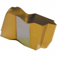 Tool-Flo - 3FLV Grade AC50C, Carbide Grooving Insert - 0.087" Max Depth of Cut, Right Hand, 0.012" Corner Radius, AlTiN Finish - Exact Tool & Supply