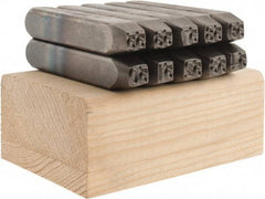 C.H. Hanson - 10 Piece, 1/4" Character Steel Stamp Set - Double Digit Figures, Double Digits - Exact Tool & Supply