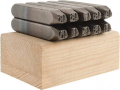 C.H. Hanson - 10 Piece, 1/4" Character Steel Stamp Set - Double Digit Figures, Double Digits - Exact Tool & Supply
