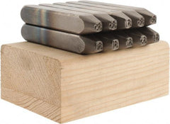 C.H. Hanson - 10 Piece, 3/16" Character Steel Stamp Set - Double Digit Figures, Double Digits - Exact Tool & Supply