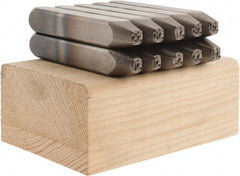C.H. Hanson - 10 Piece, 3/16" Character Steel Stamp Set - Double Digit Figures, Double Digits - Exact Tool & Supply