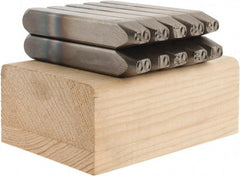 C.H. Hanson - 10 Piece, 3/16" Character Steel Stamp Set - Double Digit Figures, Double Digits - Exact Tool & Supply