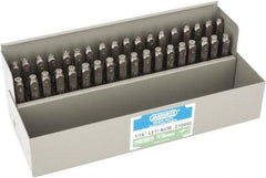 C.H. Hanson - 36 Piece, 1/16" Character Steel Stamp Set - Letters & Figures, Heavy Duty - Exact Tool & Supply