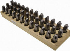C.H. Hanson - 36 Piece, 1/2" Character Steel Stamp Set - Letters & Figures, Heavy Duty - Exact Tool & Supply