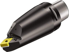 Sandvik Coromant - Right Hand Cut, Size C6, DNMG 150608 Insert Compatiblity, External Modular Turning & Profiling Cutting Unit Head - 0.56mm Ctr to Cutting Edge, 130mm Head Length, Through Coolant, Series T-Max P - Exact Tool & Supply