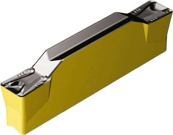 Sandvik Coromant - H2N123x2 TM Grade 4325, 4mm Cutting Width Carbide Grooving Insert - 23.4mm Max Depth of Cut, Neutral, 0.4mm Corner Radius, TiCN/Al2O3/TiN Finish - Exact Tool & Supply
