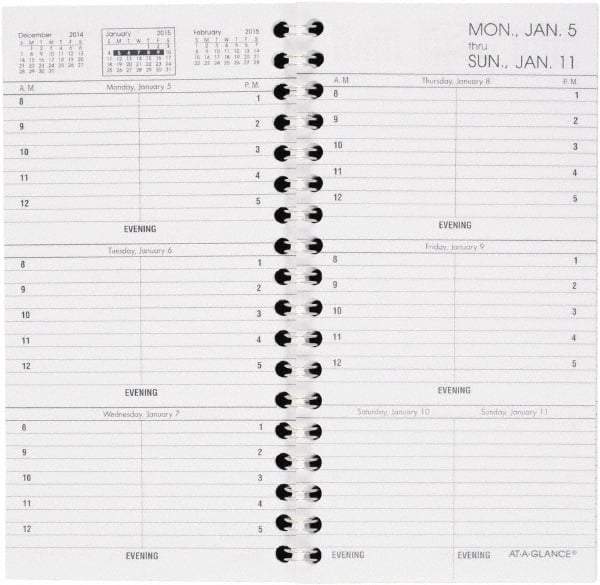 AT-A-GLANCE - 485 Sheet, 3-1/4 x 6-1/4", Weekly Appointment Refill - White - Exact Tool & Supply