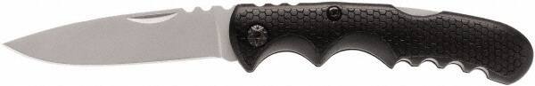 Coast Cutlery - 3" Blade, 7-1/8" OAL, Drop Point Folding Knife - 4-1/8" Closed Length, Nylon - Exact Tool & Supply