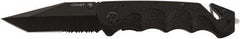Coast Cutlery - 3-1/4" Blade, 8.12" OAL, Partially Serrated Multi-Blade Knife - 4.87" Closed Length, Aluminum - Exact Tool & Supply