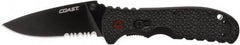 Coast Cutlery - 3" Blade, 7-1/8" OAL, Assisted Opening Knife - 4.1" Closed Length, Glass-Filled Nylon - Exact Tool & Supply