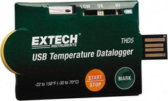 Extech - Temperature Recorders Type: Temperature Recorder Recording Time: Selectable data sampling rate: 2sec, 5sec, 10sec, 30sec, 1min, 5min, 10min, 30min, 1hour, 2hour, 3hour, 6hour, 12hour, 24hour - Exact Tool & Supply