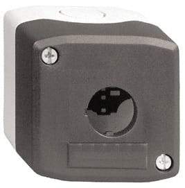 Schneider Electric - 1 Hole, 22mm Hole Diameter, Polycarbonate Pushbutton Switch Enclosure - 13, 4X NEMA Rated - Exact Tool & Supply