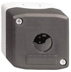 Schneider Electric - 1 Hole, 22mm Hole Diameter, Polycarbonate Pushbutton Switch Enclosure - 13, 4X NEMA Rated - Exact Tool & Supply