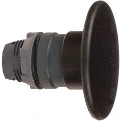 Schneider Electric - 22mm Mount Hole, Extended Mushroom Head, Pushbutton Switch Only - Round, Black Pushbutton, Nonilluminated, Momentary (MO) - Exact Tool & Supply