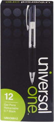 Universal One - Conical Roller Ball Pen - Black - Exact Tool & Supply