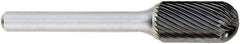 OSG - 6mm Cut Diam, 6mm Shank Diam, Tree Head Fluted Cut Burr - Carbide, Radius End, 16mm LOC, 50mm OAL - Exact Tool & Supply