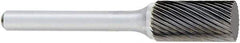OSG - 9mm Cut Diam, 6mm Shank Diam, Cylinder with Radius Head Fluted Cut Burr - Carbide, Radius End, 19mm LOC, 152mm OAL - Exact Tool & Supply