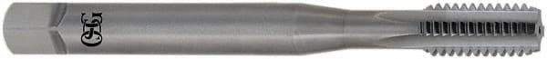 OSG - M16x1.50 Metric Fine 4 Flute Bright Finish Solid Carbide Straight Flute Machine Tap - Modified Bottoming, Right Hand Thread, 95mm OAL, 45mm Thread Length, H4 Limit, Oversize - Exact Tool & Supply