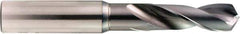 OSG - 17.7mm 130° Spiral Flute Powdered Metal Screw Machine Drill Bit - V Finish, Right Hand Cut, 62mm Flute Length, 128mm OAL, Standard Point, Straight Shank - Exact Tool & Supply