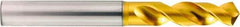OSG - #19 120° Spiral Flute Vanadium High Speed Steel Screw Machine Drill Bit - TiAlN Finish, Right Hand Cut, 22mm Flute Length, 66mm OAL, Four Facet Point, Straight Shank - Exact Tool & Supply