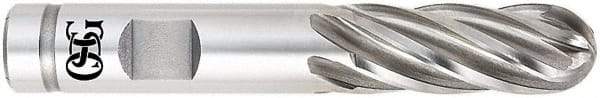 OSG - 5/8" Diam, 1-5/8" LOC, 6 Flute Powdered Metal Ball End Mill - Uncoated, Single End, 3-3/4" OAL, 5/8" Shank Diam, Spiral Flute - Exact Tool & Supply