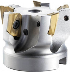 OSG - 6 Inserts, 2-1/2" Cut Diam, 3/4" Arbor Diam, Indexable Square-Shoulder Face Mill - 0/90° Lead Angle, 40mm High, ZDKT15... Insert Compatibility, Through Coolant, Series PHOENIX-PSE - Exact Tool & Supply