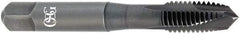OSG - M8x1.25 Metric Coarse, 3 Flute, TiCN Finish, Vanadium High Speed Steel Spiral Point Tap - Plug Chamfer, Right Hand Thread, 2-23/32" OAL, 1-1/8" Thread Length, 0.318" Shank Diam, Series 289 - Exact Tool & Supply