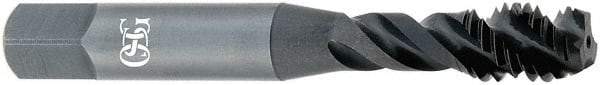 OSG - #4-48 UNF 3 Flute 2B Modified Bottoming Spiral Flute Tap - Vanadium High Speed Steel, Bright Finish, 1-7/8" OAL, Right Hand Flute, Right Hand Thread, H2, Series 290 - Exact Tool & Supply