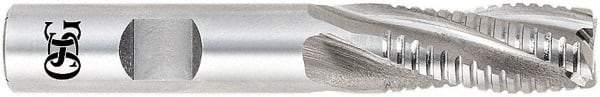 OSG - 2" Diam, 8" LOC, 8 Flute Cobalt Roughing & Finishing Square End Mill - Uncoated, 11-3/4" OAL, 2" Shank Diam, Weldon Shank, 30° Helix, Centercutting, Long Length - Exact Tool & Supply