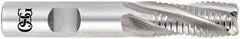 OSG - 2" Diam, 8" LOC, 8 Flute Cobalt Roughing & Finishing Square End Mill - Uncoated, 11-3/4" OAL, 2" Shank Diam, Weldon Shank, 30° Helix, Centercutting, Long Length - Exact Tool & Supply