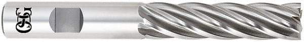 OSG - 3/4", 3" LOC, 3/4" Shank Diam, 5-1/4" OAL, 6 Flute, Powdered Metal Square End Mill - Single End, Uncoated, Spiral Flute, 30° Helix, Centercutting, Right Hand Cut, Right Hand Flute, Series 646 - Exact Tool & Supply