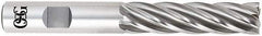OSG - 3/4", 3" LOC, 3/4" Shank Diam, 5-1/4" OAL, 6 Flute, Powdered Metal Square End Mill - Single End, Uncoated, Spiral Flute, 30° Helix, Centercutting, Right Hand Cut, Right Hand Flute, Series 646 - Exact Tool & Supply