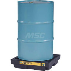 Justrite - Spill Pallets, Platforms, Sumps & Basins; Type: EcoPolyBlend? Accumulation Centers ; Number of Drums: 1 ; Sump Capacity (Gal.): 12.00 ; Load Capacity (Lb.): 1250.000 ; Material: Polyethylene ; Height (Inch): 5.5 - Exact Tool & Supply