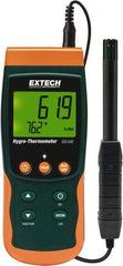 Extech - 32 to 122°F, 5 to 95% Humidity Range, Thermo-Hygrometer - 3% Relative Humidity Accuracy - Exact Tool & Supply