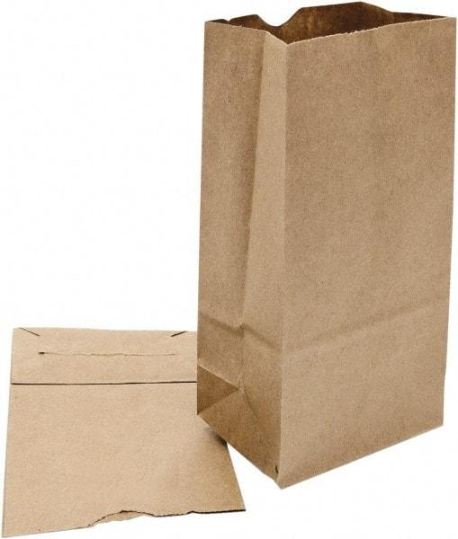 DURO BAG MFR - Kraft Grocery Bag - 4-5/16 x 2-7/16 x 7-7/8, Brown - Exact Tool & Supply